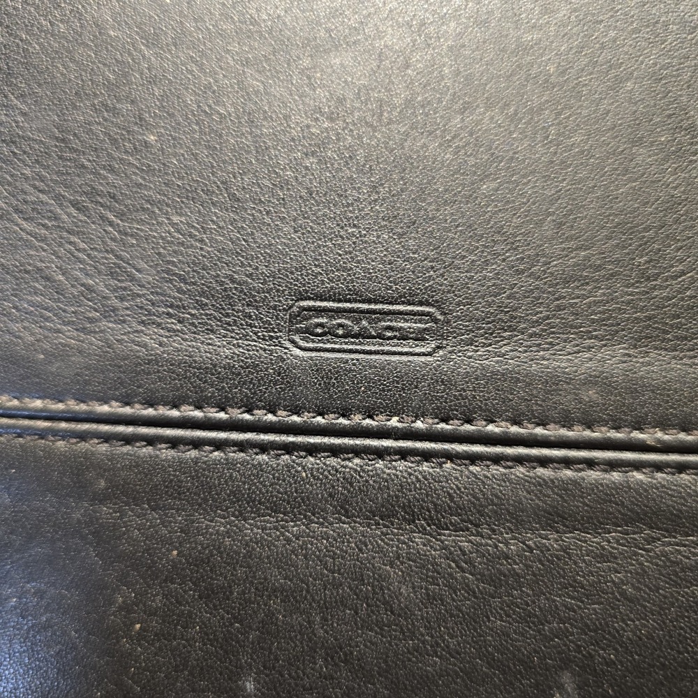 Truly Vintage Coach Mens Black Glove Tanned Leather Accessory Travel Pouch - Picture 8 of 9